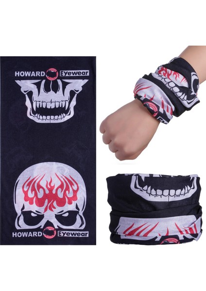 C13 Stili Cadılar Bayramı Açık Kafatası Dikişsiz Balaclava Bisiklet Sihirli Eşarp Erkekler Güneş Koruma Bandana Boyun Çorapları Sürme Kamp Eşarp (Yurt Dışından)