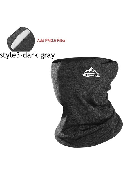 Stil3-Koyu Gri Stil 2021 Kış Bisiklet Eşarp Erkek Kadın Boyun Tüp Yüz Kapak Clatyle Moda Bandana Açık Spor Motosiklet Isıtıcı Atkılar (Yurt Dışından)