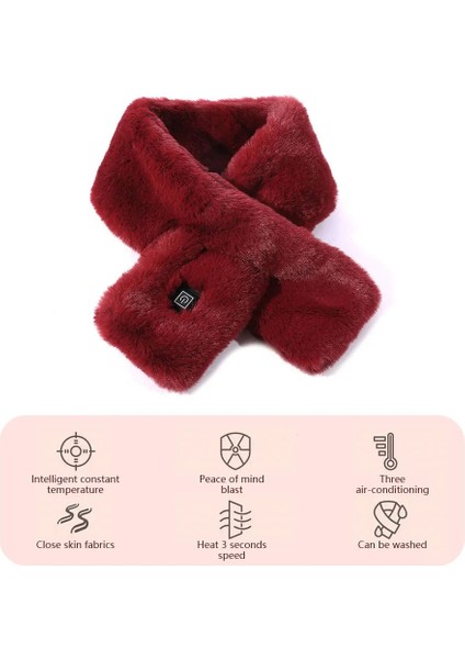 Pembe Stil Kış USB Elektrikli Isıtma Eşarp Sıcaklık Ayarlamak Atkılar Kış Boyun Sıcak Şal Çift Atkısı Peluş Yaka Atkılar (Yurt Dışından) fırsatları