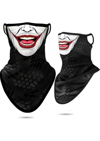 SA210045 Stili Yaz Venom Boyun Buff Eşarp Ordu Balaclava Motosiklet Yüz Kalkanı ile Kulak Askısı Nefes Alabilir Yüz Maskesi Rüzgar Geçirmez Bandana Punisher (Yurt Dışından)