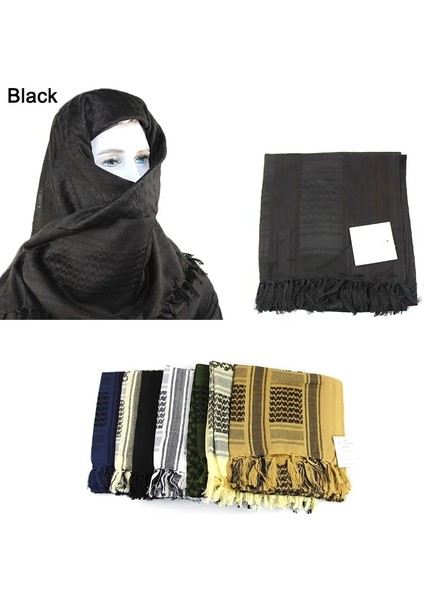 Turuncu Kırmızı Stil Tek Boyut Pamuk Arap Keffiyeh Shemagh Eşarp Şal Askeri Taktik Atkılar Çöl Kalınlaşmış Başörtüsü Kare Rüzgar Geçirmez Bandanalar (Yurt Dışından)