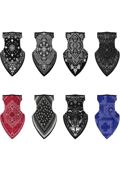 4-Yüz Maskesi Stili Men Women Face Scarf Bandana Ear Loops Face Balaclava Neck Printed Breathable Windproof Camping Hiking Scarves Outdoor Cycling (Yurt Dışından) fiyatları