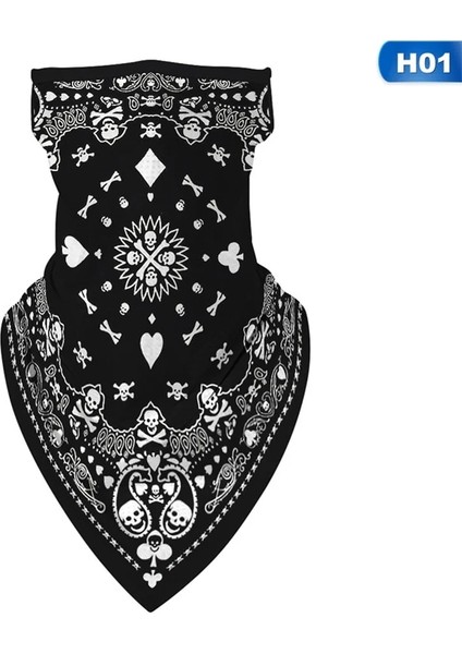 4-Yüz Maskesi Stili Men Women Face Scarf Bandana Ear Loops Face Balaclava Neck Printed Breathable Windproof Camping Hiking Scarves Outdoor Cycling (Yurt Dışından) fırsatları