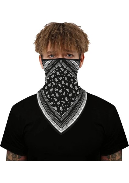 4-Yüz Maskesi Stili Men Women Face Scarf Bandana Ear Loops Face Balaclava Neck Printed Breathable Windproof Camping Hiking Scarves Outdoor Cycling (Yurt Dışından) indirimleri