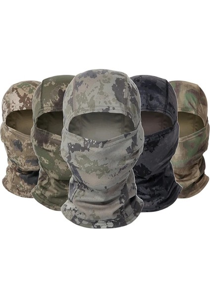 Chaoduo Shop Siyah Stil Taktik Kamuflaj Balaclava Tam Yüz Maskesi Cs Wargame Ordu Avcılık Bisiklet Sporları Kask Astar Kap Askeri Multicam Arf (Yurt Dışından)