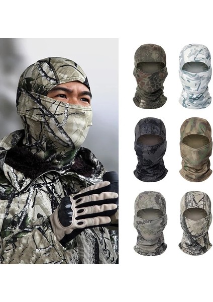 Chaoduo Shop Siyah Stil Taktik Kamuflaj Balaclava Tam Yüz Maskesi Cs Wargame Ordu Avcılık Bisiklet Sporları Kask Astar Kap Askeri Multicam Arf (Yurt Dışından)