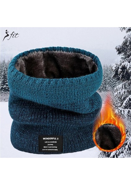 B9-Katı Stil Kış Eşarp Erkekler Için Polar Yüzük Bandana Örme Sıcak Katı Eşarp Kadın Boyun Isıtıcı Kalın Kaşmir Sıcak Mendil Kayak Maskesi (Yurt Dışından)