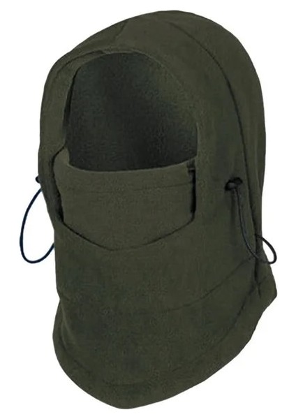 Yeşil Stil Moda Sıcak Kap Kış Erkek Kadın Şapkalar Su Geçirmez Termal Polar Balaclava Şapka Kapşonlu Boyun Isıtıcı Yürüyüş Atkılar (Yurt Dışından)