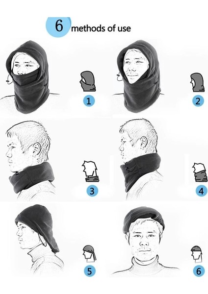 Yeşil Stil Moda Sıcak Kap Kış Erkek Kadın Şapkalar Su Geçirmez Termal Polar Balaclava Şapka Kapşonlu Boyun Isıtıcı Yürüyüş Atkılar (Yurt Dışından) fiyatları