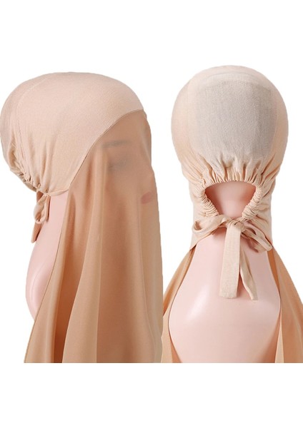 No.3 Tarzı Pin Ücretsiz Anında Şifon Başörtüsü Jersey Alt Kapaklı Türban Müslüman Kadınlar Için Peçe Underscarf Caps Islam Müslüman Moda Bandaj #w (Yurt Dışından)