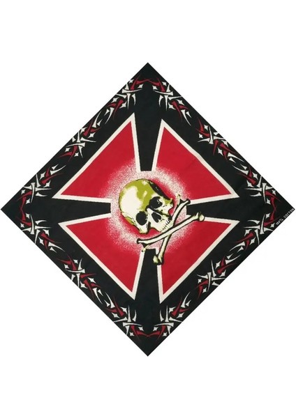 No.11 Stili cm Unisex Kafatası Tema Renkli Pamuklu Kumaş Kare Bandanalar Grarint Gotarf Spor Hip-Hop Bileklik Saç Sargısı (Yurt Dışından)