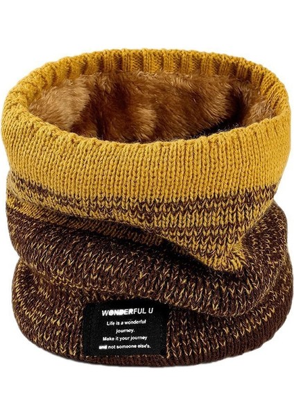 Stil2-E Stili 2021 Kış Boyun Tüp Isıtıcı Polar Tıknaz Örgü Eşarp Daire Döngü Moda Erkek Kadın Yumuşak Kalın Unisex Katı Atkılar Açık (Yurt Dışından)