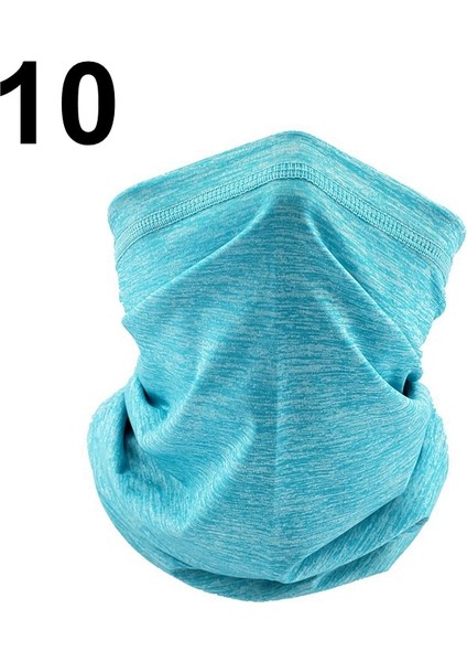 10 Gök Mavisi Stili Yarım Yüz Bandana Eşarp Bisiklet Balıkçılık Spor Yumuşak Pürüzsüz Elastik Nefes Tüp Boyun Körüğü Kapak Erkekler Taktik Yüz Eşarp (Yurt Dışından)