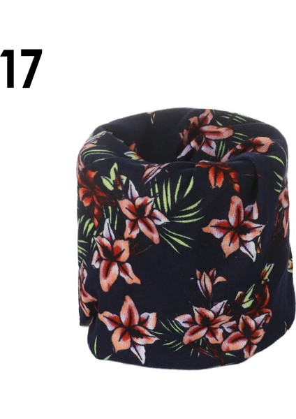 No.17 Stili 1 Adet Unisex Renkli Fular Yumuşak Pamuk Sıcak Boyun Eşarp Yaka Sihirli Bandana Yüz Kapağı Doğa Sporları Koşu Bisiklet Aksesuarı (Yurt Dışından)
