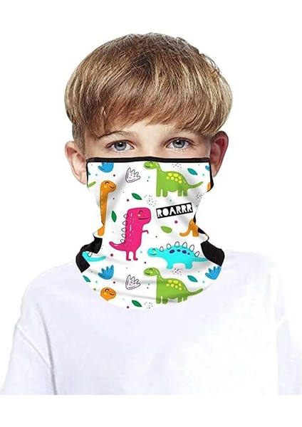 Bir Stil 40# Çocuk Bandana Eşarp Nefes Alabilir Örgü Delikler Yüz Kapağı Soğutma Boyun Çorapları Kulak Halkalı Yürüyüş Atkıları Бандана На Голову (Yurt Dışından)