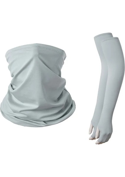 Gri Stil Et Yarım Yüz Maskesi Balıkçılık Atkıları Eldiven Kol Kol Rüzgar Geçirmez Yüz Maskesi Boyun Koruması Spor Bisiklet Yürüyüşü Için Tozluk Balıkçılık (Yurt Dışından)