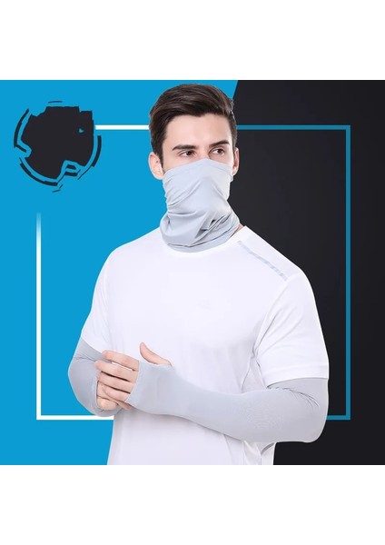 Gri Stil Et Yarım Yüz Maskesi Balıkçılık Atkıları Eldiven Kol Kol Rüzgar Geçirmez Yüz Maskesi Boyun Koruması Spor Bisiklet Yürüyüşü Için Tozluk Balıkçılık (Yurt Dışından) indirimleri