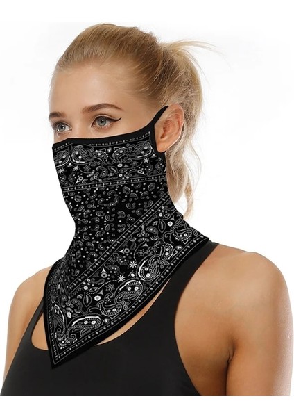 No.4 Tarzı Unisex Men Women Face Scarf Bandana Ear Loops Face Balaclava Neck Gaiters Digital Printed Windproof Thin Wrap Scarf (Yurt Dışından) modelleri