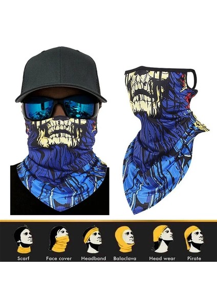 No.3 Tarzı Sıcak 3D Kafatası Yüzleri Eşarp Balaclava Açık Çok Kullanımlı Erkekler Sihirli Değiştirilebilir Boyun Tüpü Snood Bandana Isıtıcı Unisex Kadın Atkılar (Yurt Dışından)