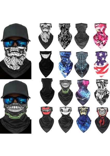 No.3 Tarzı Sıcak 3D Kafatası Yüzleri Eşarp Balaclava Açık Çok Kullanımlı Erkekler Sihirli Değiştirilebilir Boyun Tüpü Snood Bandana Isıtıcı Unisex Kadın Atkılar (Yurt Dışından)