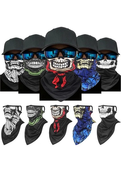 No.3 Tarzı Sıcak 3D Kafatası Yüzleri Eşarp Balaclava Açık Çok Kullanımlı Erkekler Sihirli Değiştirilebilir Boyun Tüpü Snood Bandana Isıtıcı Unisex Kadın Atkılar (Yurt Dışından)