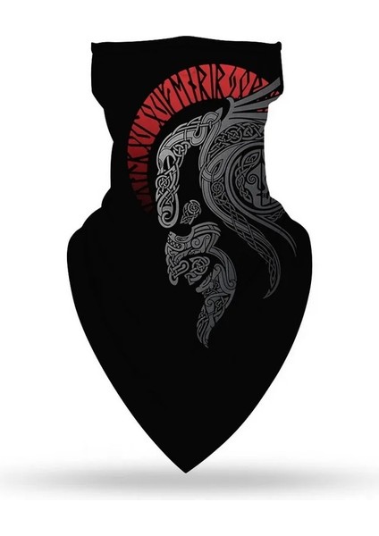 No.17 Stili Unisex Men Women Face Scarf Bandana Ear Loops Face Balaclava Neck Gaiters Digital Printed Windproof Thin Wrap Scarf (Yurt Dışından)