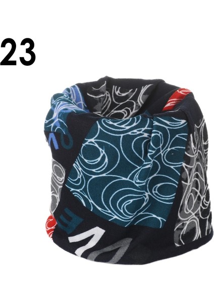 No.23 Tarzı 1 Adet Unisex Renkli Fular Yumuşak Pamuk Sıcak Boyun Eşarp Yaka Sihirli Bandana Yüz Kapağı Doğa Sporları Koşu Bisiklet Aksesuarı (Yurt Dışından)