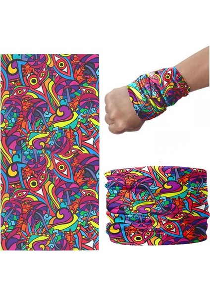 Stil9 Stili Renkli Baskılı Kadın Bandana Çok Fonksiyonlu Dikişsiz Sihirli Boyun Atkıları Bisiklet Tırmanma Rüzgar Geçirmez Yumuşak Esneklik Yüz Eşarp (Yurt Dışından) modelleri