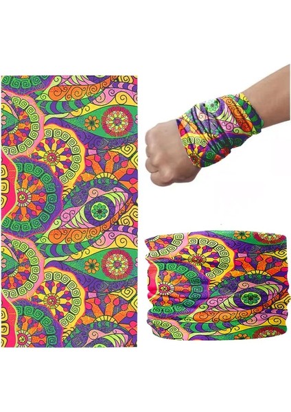 Stil9 Stili Renkli Baskılı Kadın Bandana Çok Fonksiyonlu Dikişsiz Sihirli Boyun Atkıları Bisiklet Tırmanma Rüzgar Geçirmez Yumuşak Esneklik Yüz Eşarp (Yurt Dışından) fırsatları