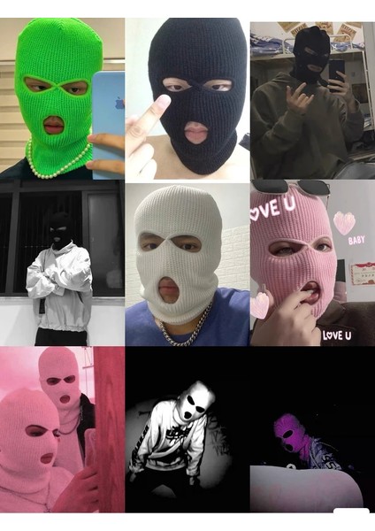 No.4 Tarzı Tam Yüz Kapağı Kayak Maskesi Şapka 3 Delik Balaclava Ordu Taktik Cs Rüzgar Geçirmez Örgü Kasketleri Bonnet Bisiklet Kış Sıcak Unisex Kapaklar (Yurt Dışından) fırsatları