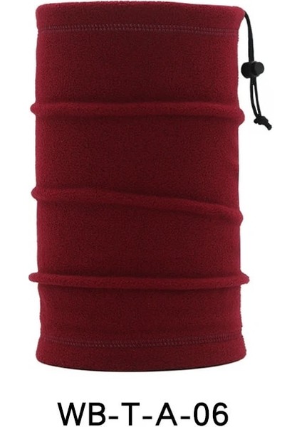 Şarap Kırmızısı Stili Polar Polar Boyun Buff Spor Bandana Bisiklet Yarım Yüz Maskesi Kulak Isıtıcı Kış Sıcak Kayak Koşu Balıkçılık Eşarp Boyun Tüpü (Yurt Dışından)