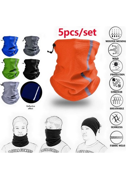 Light Gray 3 Style Tek Boyut New Ski Men Women Winter Bandana Hiking Face Cover Snowboard Ski Neck Warmer Gaiter Cycling Bicycle Tube Scarf Sports Hiking (Yurt Dışından) modelleri