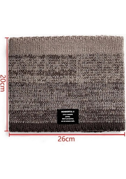 B Wine Style Kış Eşarp Erkekler Için Polar Yüzük Bandana Örme Sıcak Katı Eşarp Kadın Boyun Isıtıcı Kalın Kaşmir Sıcak Mendil Kayak Maskesi (Yurt Dışından) modelleri