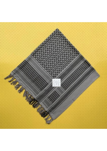 Gri Stil Erkekler Açık Yürüyüş Eşarp Arap Shemagh Keffiyeh Pamuk Taktik Çöl Eşarp Askeri Kamp Rüzgar Geçirmez Maske Şal Boyun Kapak (Yurt Dışından)