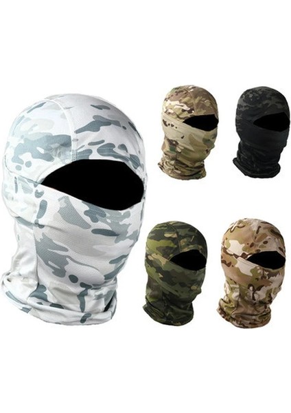 Siyah Stil Tek Boyut Taktik Kamuflaj Balaclava Tam Yüz Maskesi Cs Wargame Ordu Avcılık Bisiklet Sporları Kask Astar Kap Askeri Multicam Arf (Yurt Dışından)