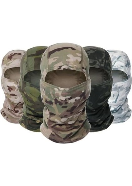 Siyah Stil Tek Boyut Taktik Kamuflaj Balaclava Tam Yüz Maskesi Cs Wargame Ordu Avcılık Bisiklet Sporları Kask Astar Kap Askeri Multicam Arf (Yurt Dışından)