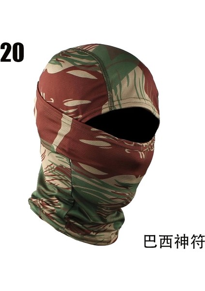 No.20 Tarzı Tactical Camouflage Balaclava Full Face Mask Wargame Cp Military Hat Hunting Bicycle Cycling Army Multicam Bandana Neck Gaiter (Yurt Dışından)