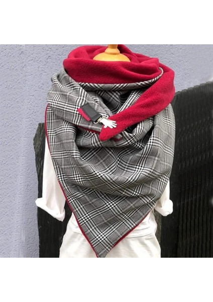 cc Stili Kış Kadın Eşarp Solid Nokta Baskı Düğme Yumuşak Wrap Günlük Sıcak Atkılar Şal Eşarp Kadın Kaşmir Eşarp Fular Бандана (Yurt Dışından)