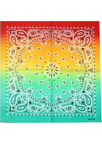 Kırmızı Sarı Yeşil Stil 55-55 cm Moda Yeni Ayçiçeği Degrade Renk Hip Hop Eşarp Doğa Sporları Sürme Çeşitli Pamuk Sokak Dansı 55*55 cm Kare Eşarp (Yurt Dışından)