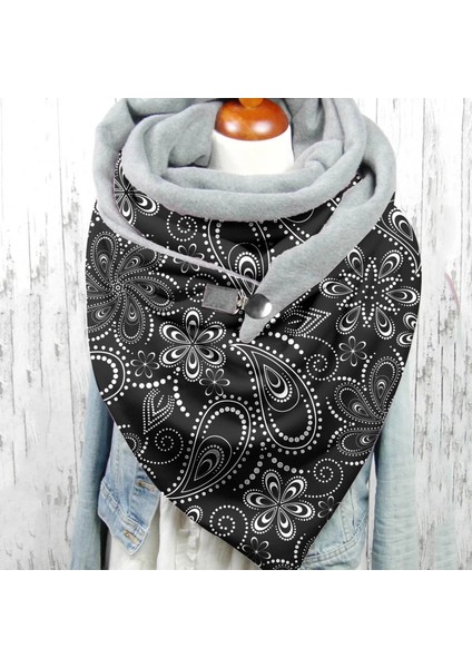No.30 Tarzı Moda Kadın Tok Nokta Baskı Düğmesi Yumuşak Wrap Günlük Sıcak Eşarplar Şallar Fular En Soie Платок Женский (Yurt Dışından)