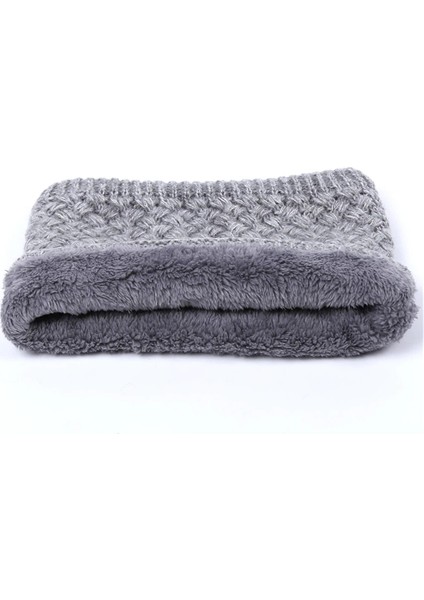 Beyaz Stil 1 Adet Kış Sıcak Fırçalanmış Örgü Boyun Isıtıcı Daire Dışarı Çıkmak Wrap Kukuletası Döngü Snood Şal Açık Kayak Tırmanma Eşarp Erkekler Kadınlar Için (Yurt Dışından)