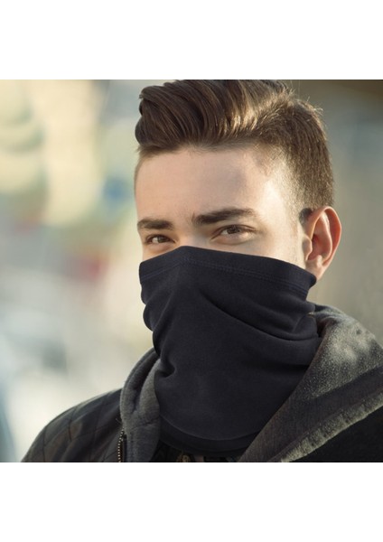 Siyah Stil Kış Sporları Termal Yüz Bandana Boyun Isıtıcı Bisiklet Eşarp Yarım Maske Polar Koşu Avcılık Kayak Maskesi Erkek Kadın Atkılar Soğuk (Yurt Dışından)