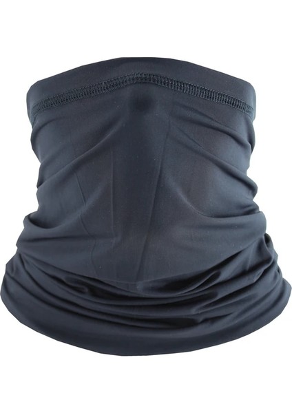 B077-SIYAH Stil Yaz Açık Isıtıcı Boyun Körüğü Örtüsü Termal Yarım Yüz Polar Tüp Bisiklete Binme Kayak Snowboard Yürüyüş Bandana Sihirli Eşarp (Yurt Dışından)