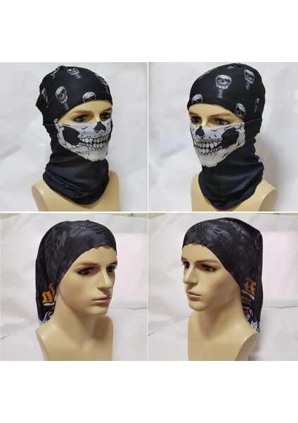 MHS008 Stili Özelleştirilmiş Boyun Isıtıcı Buff Dikişsiz Bandana Maskesi Kayak Balaclava Bisiklet Yüz Maskesi Kamp Balıkçılık Eşarp Spor Snood Siyah Beyaz (Yurt Dışından) fırsatları