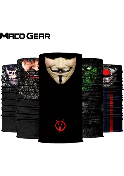 No.26 Tarzı 3D Dikişsiz Sihirli Palyaço Bandana Avcılık Boyun Körüğü Eşarp Kayak Balıkçılık Bisiklet Yürüyüş Koşu Yaz Yarım Yüz Maskesi Kadın Erkek (Yurt Dışından) modelleri