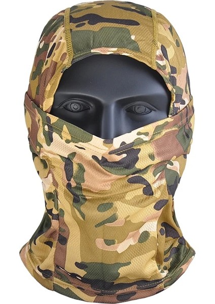 Cp Kamuflaj Stili Tek Boyut Multicam Balaclava Yürüyüş Atkılar Taktik Askeri Kamuflaj Kap Tam Kapak Yüz Eşarp Nefes Bisiklet Balıkçılık (Yurt Dışından)