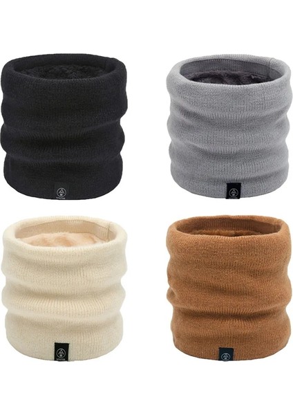 Sarı Stil Unisex Winter Men Women Warm Knitted Ring Scarves Thick Elastic Knit Mufflers Children Neck Warmer Plush Polyester Scarf (Yurt Dışından)