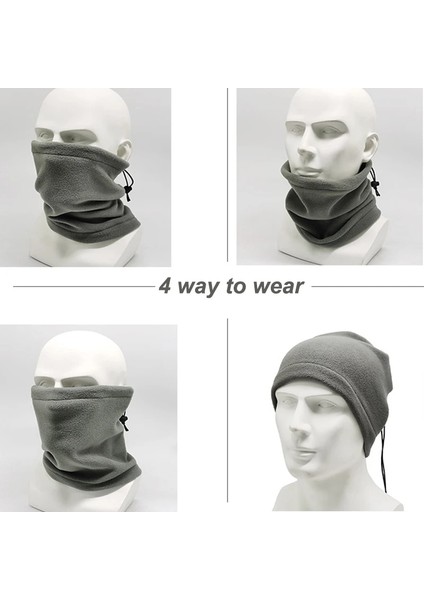Kahverengi Tarzı Polar Polar Boyun Buff Spor Bandana Bisiklet Yarım Yüz Maskesi Kulak Isıtıcı Kış Sıcak Kayak Koşu Balıkçılık Eşarp Boyun Tüpü (Yurt Dışından)