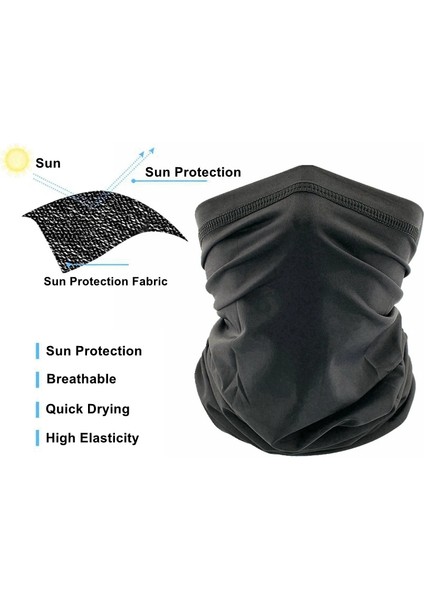 06 Siyah Stil Taktik Tüp Eşarp Boyun Bandana Erkekler Yüz Eşarp Nefes Alabilir Doğa Sporları Balıkçılık Bisiklet Boyun Koruma Motosiklet Boyun Koruma (Yurt Dışından) fırsatları