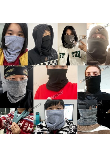 No.8 Stili Winter Neck Warmer Gaiter Bandana Mask Tube Scarf Fleece Half Face Cover Sports Thermal Ski Hunting Cycling Snowboard Men Women (Yurt Dışından) modelleri